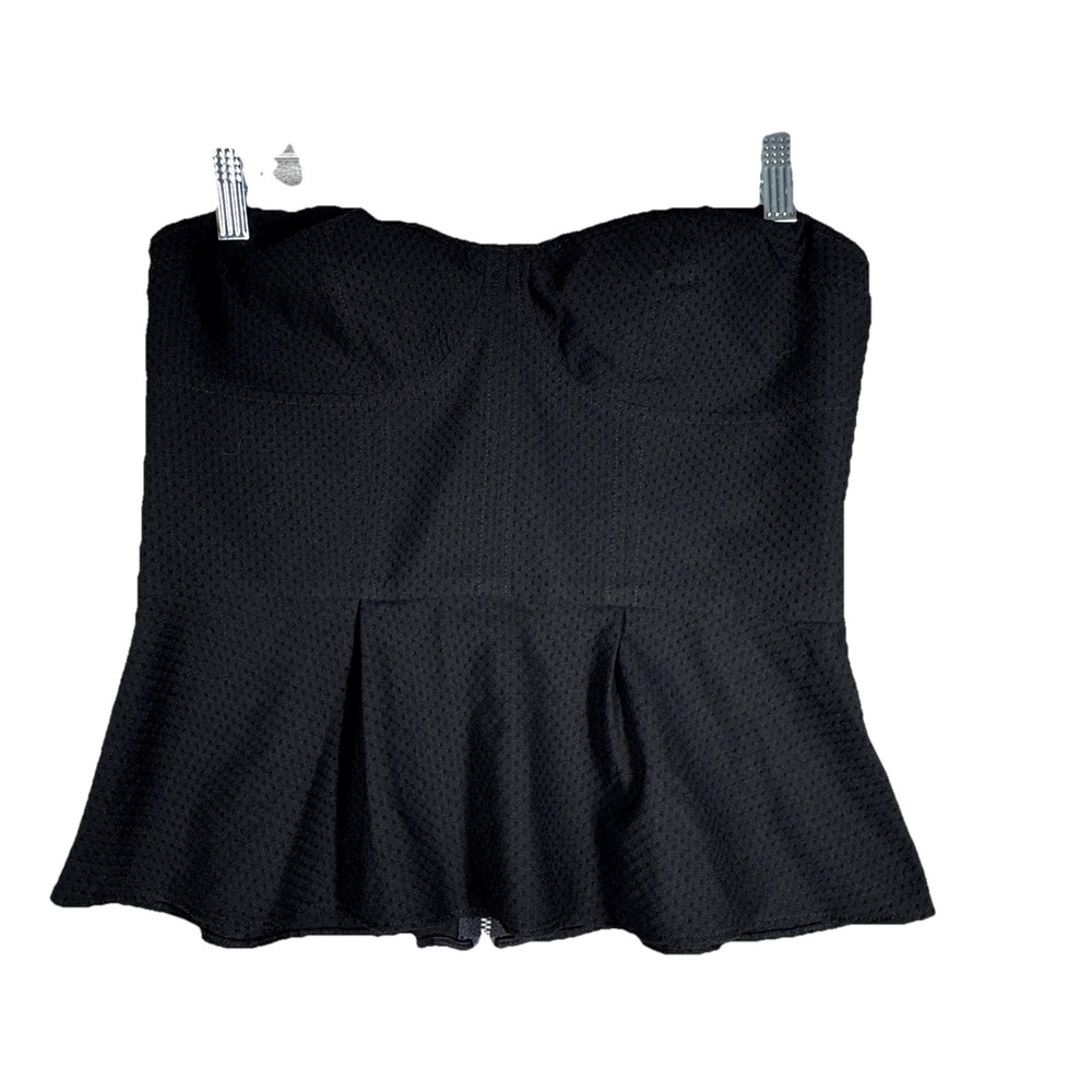Express Shirt Womens 6 Black Peplum‎ Romantic Feminine Neutral Dark Fairy Edgy